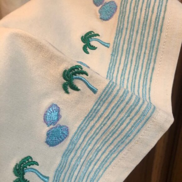 Pusser's West Indies Caribbean Women's Pedal Pushers embroidered coconut Size 10 - Picture 4 of 4